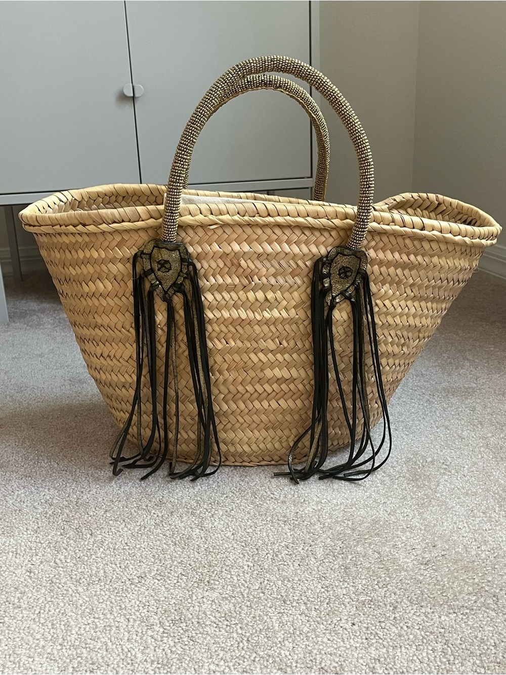 En Shalla x Anthropologie basket tote